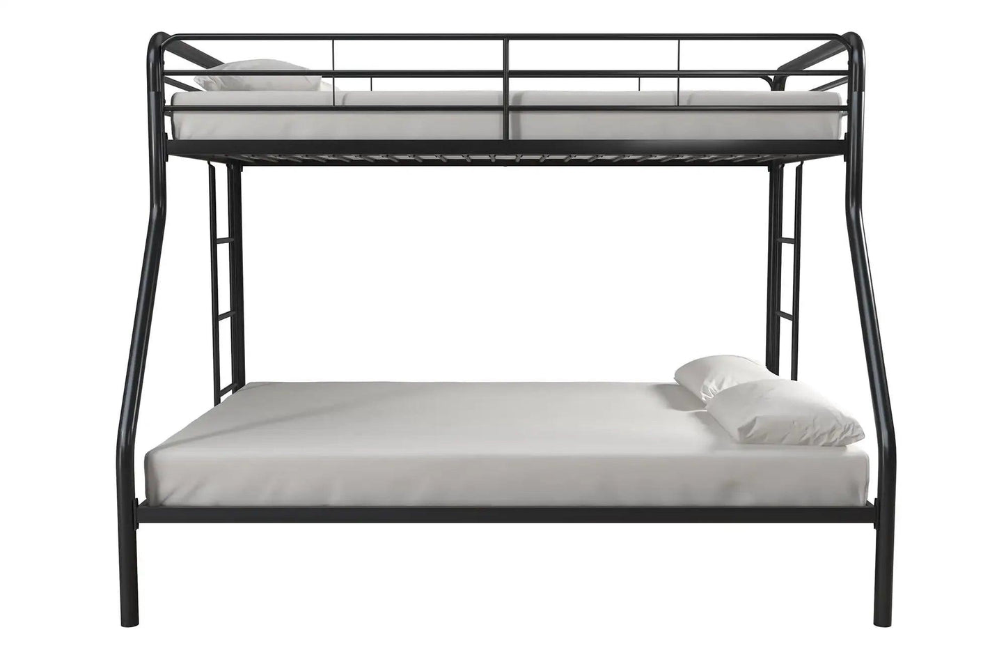 Dusty Twin over Full Metal Bunk Bed with Secured Ladders Black - Buy Cheaply Furniture