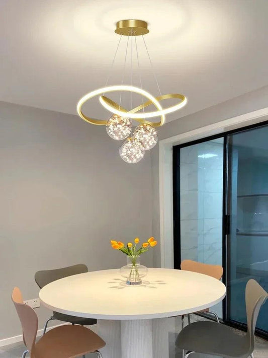 Minimalist Luxury Glass Ball LED Pendant Light Modern Interior Living Dining Room Bedroom Chandelier Home Decor Hanging Light - Buy Cheaply Furniture