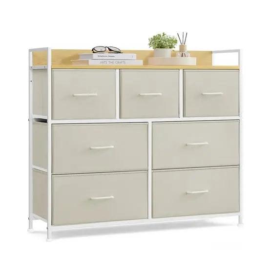 SONGMICS 7 Drawers Industrial Style Metal Frame Dresser - Buy Cheaply Furniture