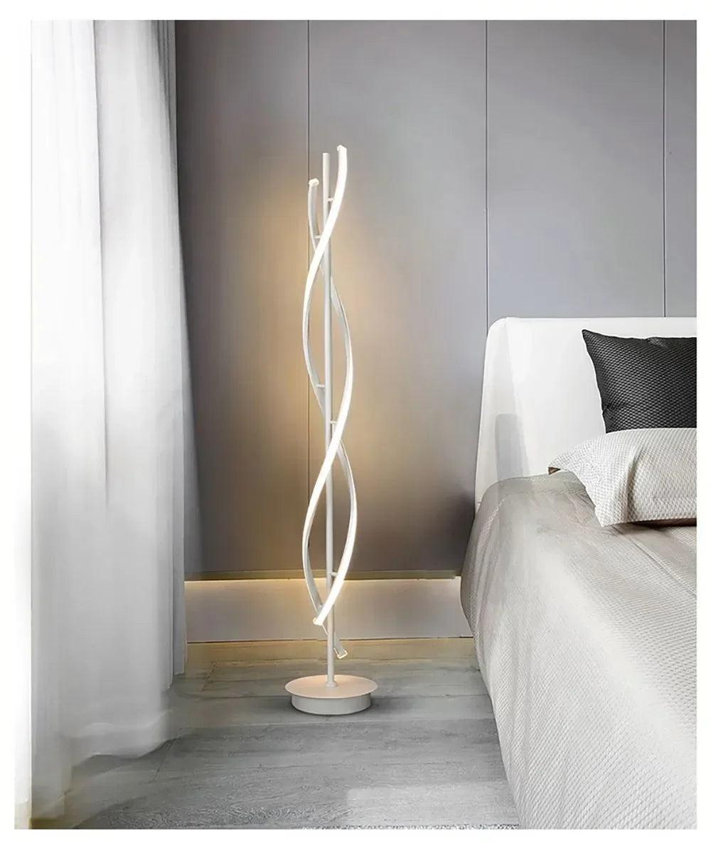 Nordic Postmodern LED Floor Lamp RGB Livingroom Bedroom Study Hotel Line Without Main Light Spiral Vertical Luxury Corner Lamps - Buy Cheaply Furniture