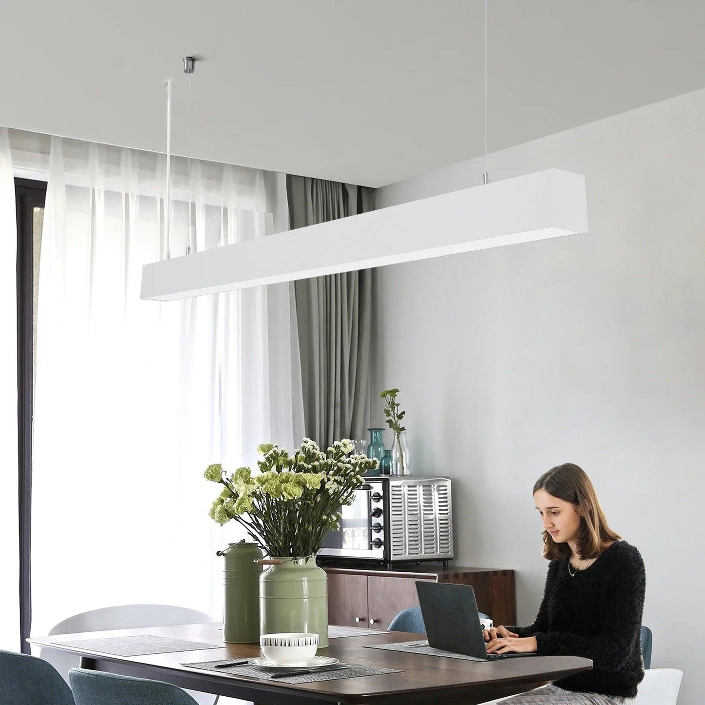 30W LED Pendant Lights Dining Table Height Adjustable Dining Table Lamp Hanging Office Pendant Light 120CM Ceiling Hanging Lamp - Buy Cheaply Furniture