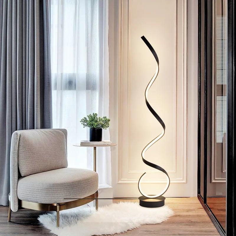 Modern LED Floor Lamp Line Spiral Light Dimmable For Living Room Bedroom Bedside Study Office Home Interior Decorative Lighting - Buy Cheaply Furniture