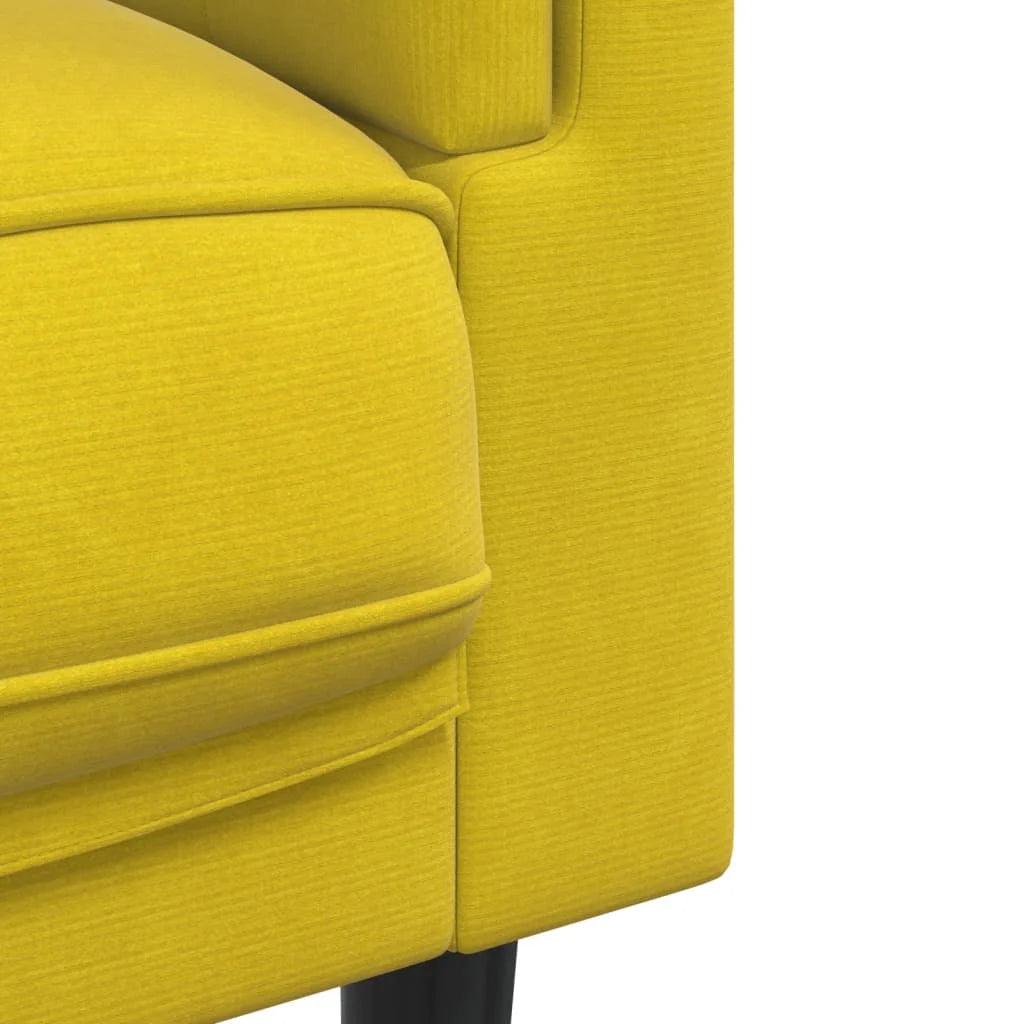 2-piece sofa set with yellow velvet cushion 1 x 2 seater sofa +1 x 3-seater sofa - Buy Cheaply Furniture