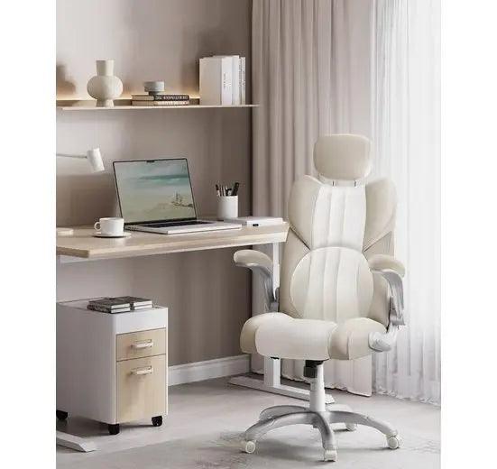 SONGMICS office chair desk chair, rocking function, automatic brake wheels - Buy Cheaply Furniture