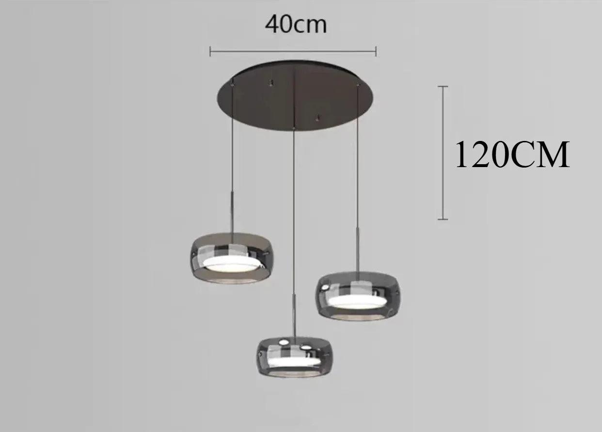 Modern & Minimalist Three-Head Glass Pendant Light for Dining Room Restaurant and Bar led lights lamp chandeliers - Buy Cheaply Furniture