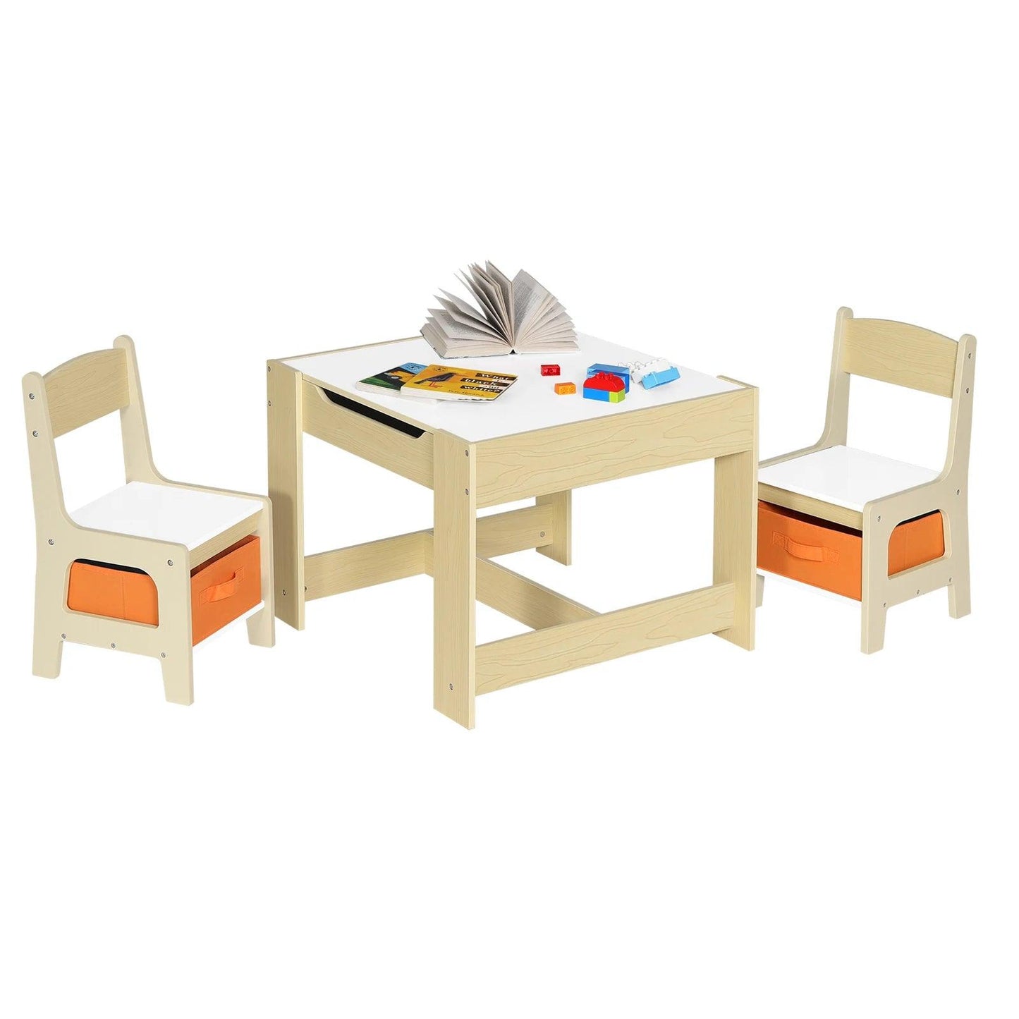 1PC Wooden Table with 2 Chairs Kids Children's Desk Stools Set for Preschoolers Boys Girls Activity Play Table Chairs - Buy Cheaply Furniture