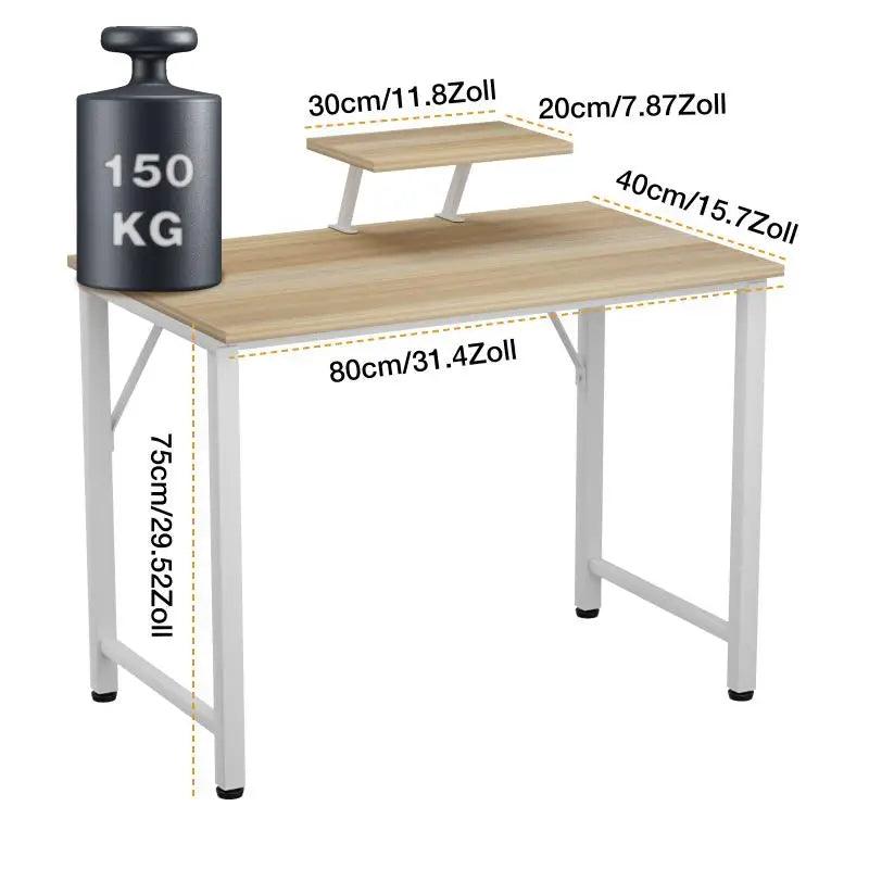 Adjustable Computer Desk 80x40x75cm Wooden Office Table Simple Bedroom Desk Style Firm Metal Rack Home Table HWC - Buy Cheaply Furniture