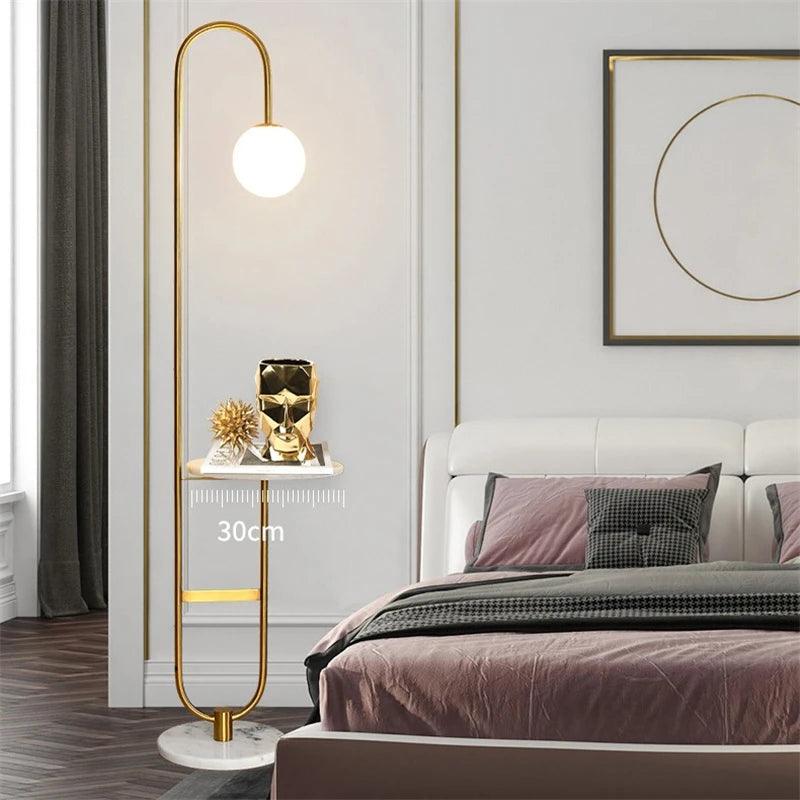 Modern Floor Lamp Nordic Standing Lamp with Round Table Art Deco Floor Lamps for Living Room LED Sofa Floor Lights for Tea Table - Buy Cheaply Furniture