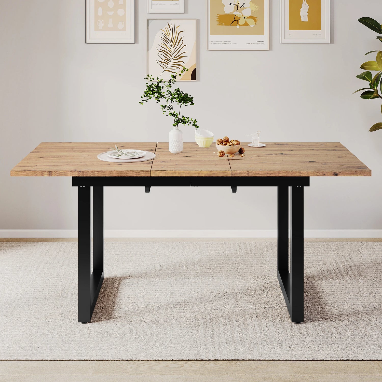 Expandable Dining Table Industrial Style Dining Table Rectangular Dining Table coffee Leisure table Modern Simple Dining Table - Buy Cheaply Furniture