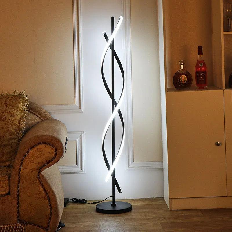 Nordic Postmodern LED Floor Lamp RGB Livingroom Bedroom Study Hotel Line Without Main Light Spiral Vertical Luxury Corner Lamps - Buy Cheaply Furniture