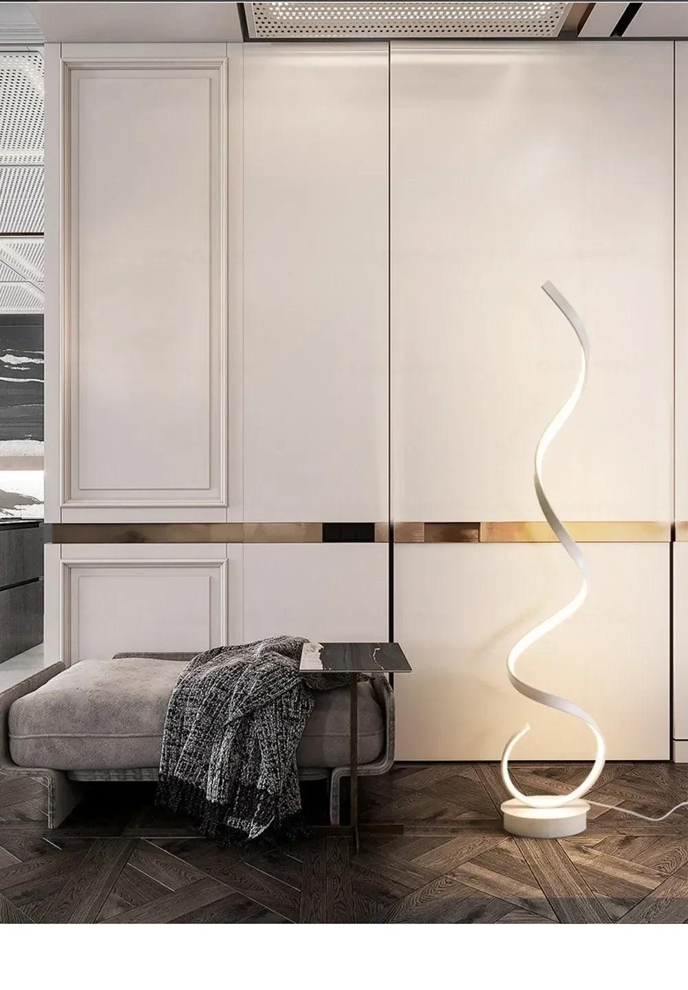 Modern LED Floor Lamp Line Spiral Light Dimmable For Living Room Bedroom Bedside Study Office Home Interior Decorative Lighting - Buy Cheaply Furniture