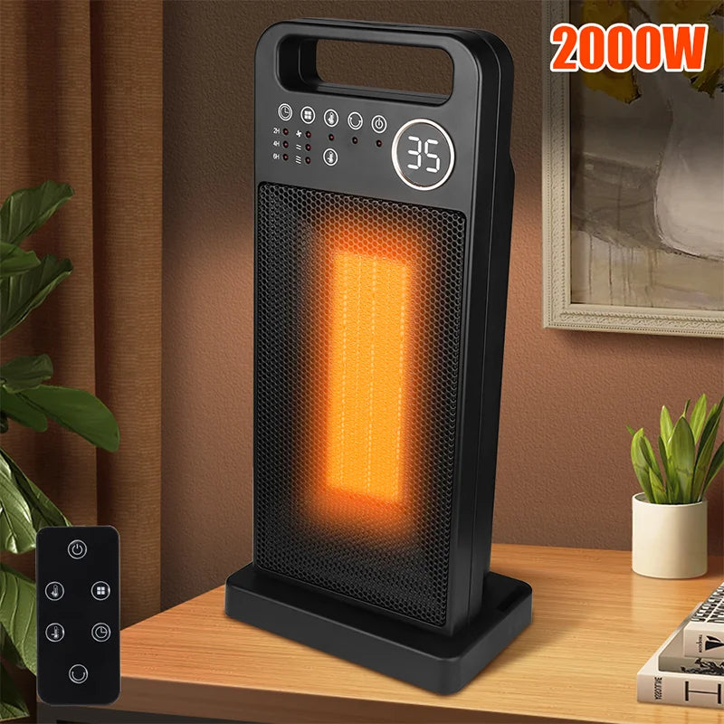 1500W/2000W Electric Heater with Remote Control Home Heating Fans 3 Gears 220V EU Plug Desk Heater PTC Ceramic Heater for Room - Buy Cheaply Furniture