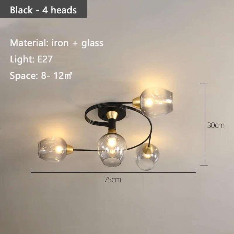 Nordic Minimalist LED Ceiling Light Modern Molecular Glass Lamp Living Room Dining Kitchen Bedroom Lighting Fixtures - Buy Cheaply Furniture