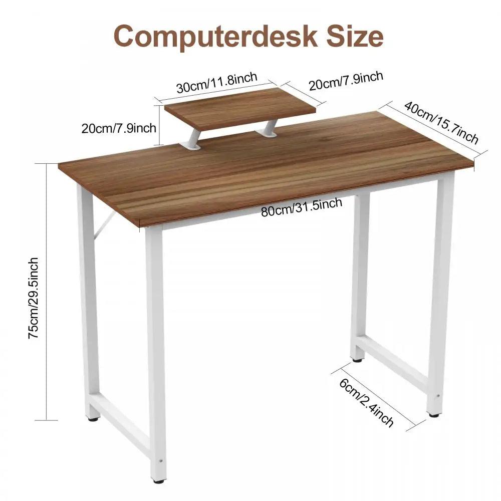 Adjustable Computer Desk 80x40x75cm Wooden Office Table Simple Bedroom Desk Style Firm Metal Rack Home Table HWC - Buy Cheaply Furniture