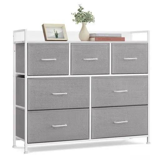 SONGMICS Dresser wardrobe 7 cloth drawers with handles metal rack - Buy Cheaply Furniture