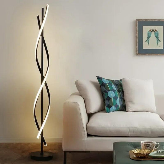 Nordic Postmodern LED Floor Lamp RGB Livingroom Bedroom Study Hotel Line Without Main Light Spiral Vertical Luxury Corner Lamps - Buy Cheaply Furniture