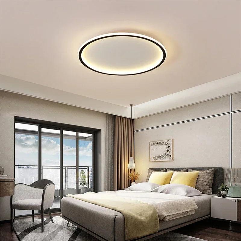 Household LED Ceiling Light 23/30/50/80CM Bedroom Living Room Study Room Super Slim Black White Gold Home Decor Lighting Fixture - Buy Cheaply Furniture