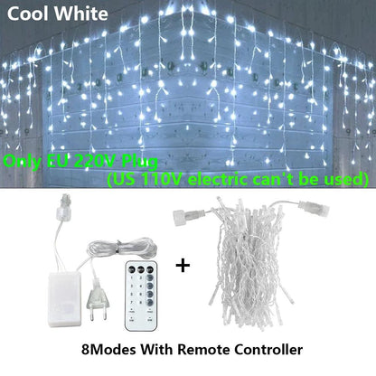 40M LED Icicle String Fairy Lights Christmas Curtain Garland Lights Remote Outdoor For New Year Wedding Street Holiday Decor - Buy Cheaply Furniture