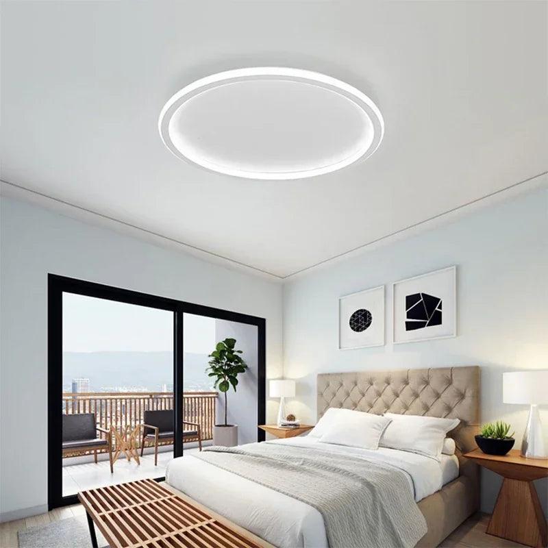 Household LED Ceiling Light 23/30/50/80CM Bedroom Living Room Study Room Super Slim Black White Gold Home Decor Lighting Fixture - Buy Cheaply Furniture