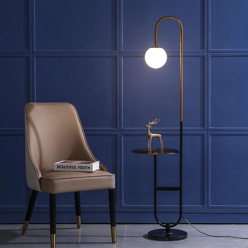 Modern Floor Lamp Nordic Standing Lamp with Round Table Art Deco Floor Lamps for Living Room LED Sofa Floor Lights for Tea Table - Buy Cheaply Furniture