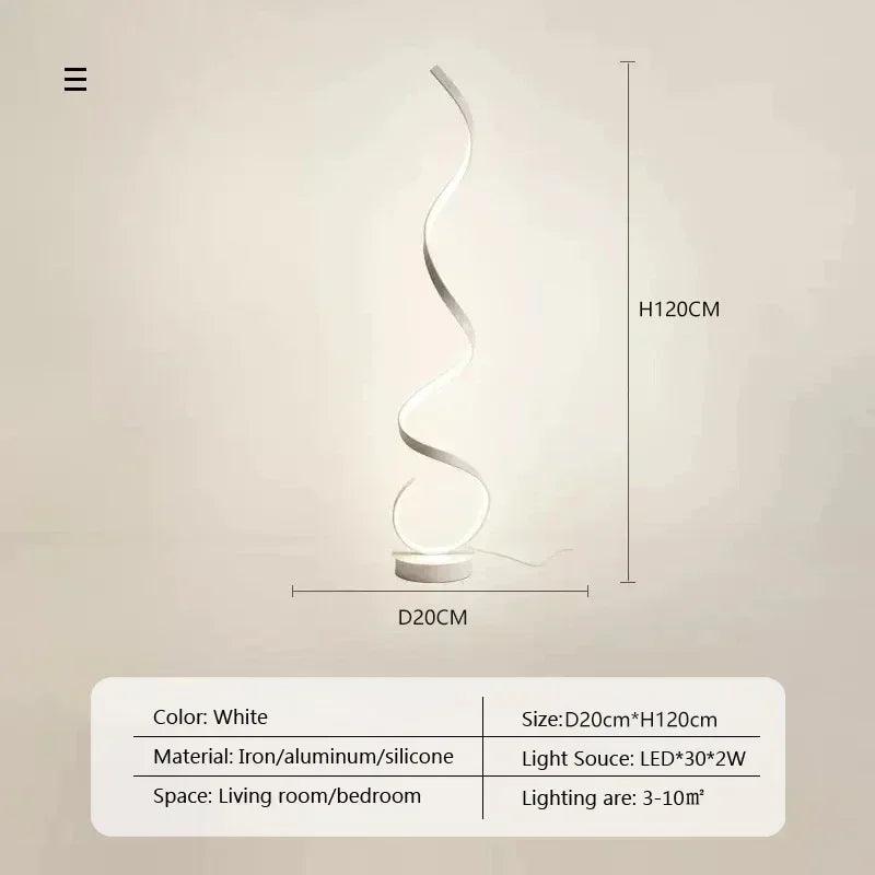 Modern LED Floor Lamp Line Spiral Light Dimmable For Living Room Bedroom Bedside Study Office Home Interior Decorative Lighting - Buy Cheaply Furniture