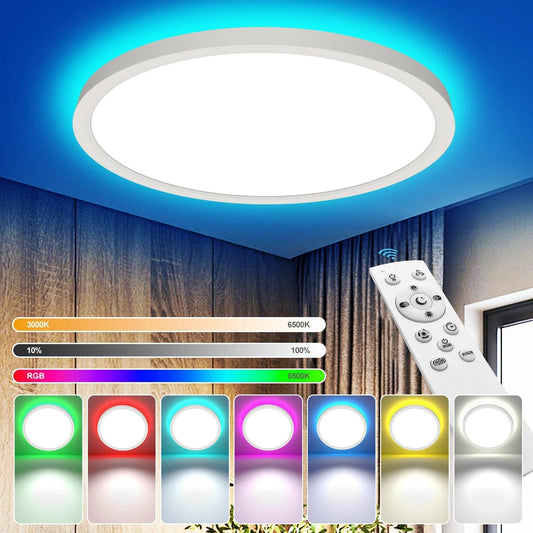 220V LED Ceiling Light Dimmable With Remote Control 24W 2700LM RGB 3000K-6500K Round Lamp Ceiling For Living Room Bedroom - Buy Cheaply Furniture