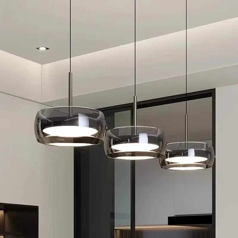 Modern & Minimalist Three-Head Glass Pendant Light for Dining Room Restaurant and Bar led lights lamp chandeliers - Buy Cheaply Furniture