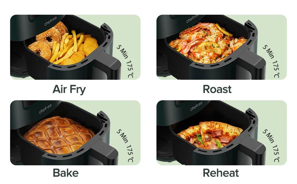 CHEFREE AF300 Air Fryer 2 Litre 4-in-1 Multicooker Digital Touchscreen Nonstick Dishwasher Safe Less Oil Low Noise 900W Power - Buy Cheaply Furniture