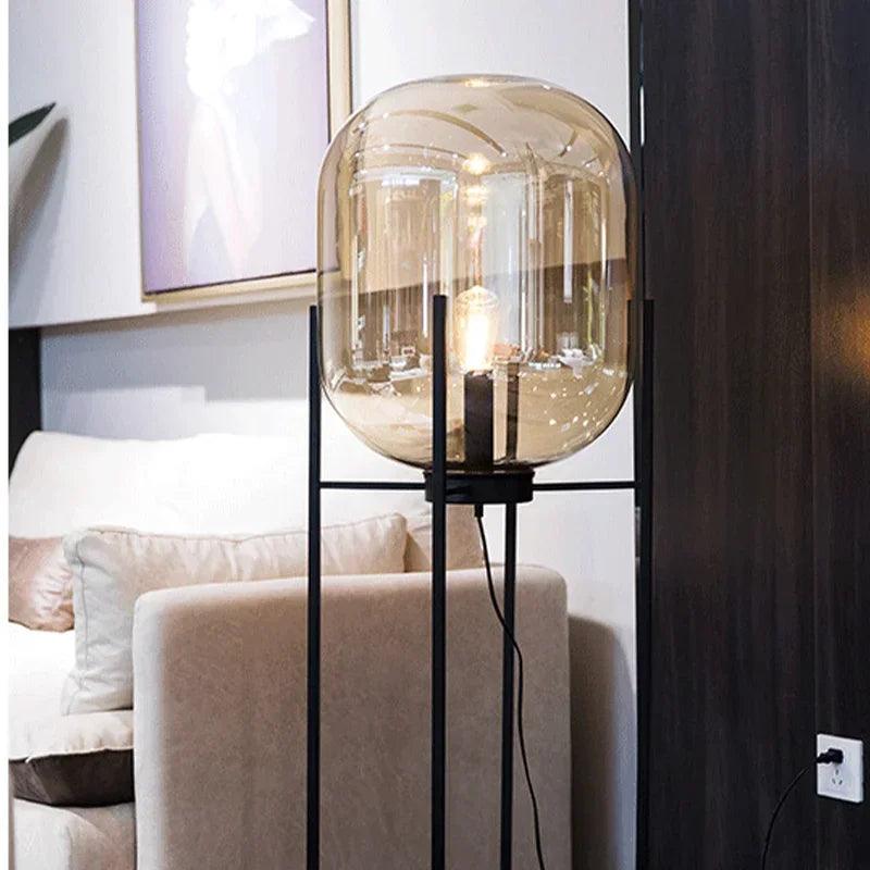 European Contemporary Residential Floor Light Living Room Modern Industrial Led Glass Table Night for Home Decor - Buy Cheaply Furniture