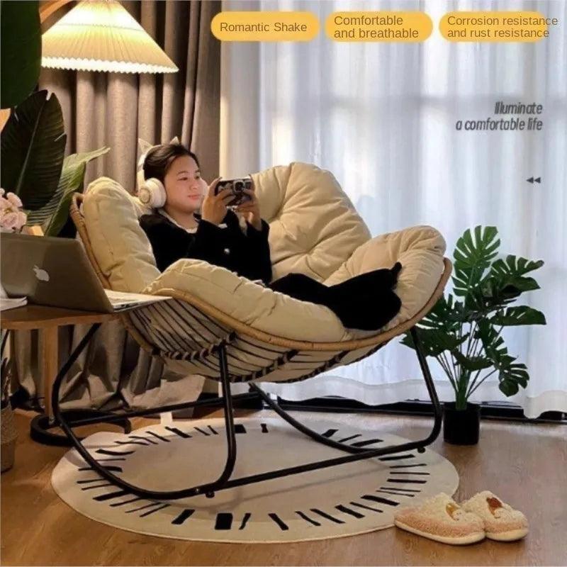 X&D Human Bird Nest Rattan Weaving Rocking Chair Leisure Sofa Home Balcony Single Lazy Sofa Rocking Chair Rattan Chair Can Sleep - Buy Cheaply Furniture