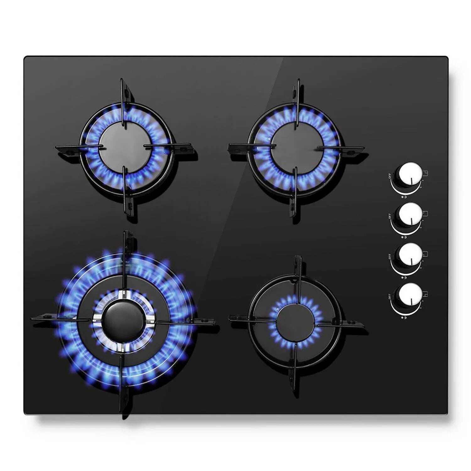 TopStrong 4 burner 60cm glass ceramic built-in stove natural gas propane gas hob - Buy Cheaply Furniture