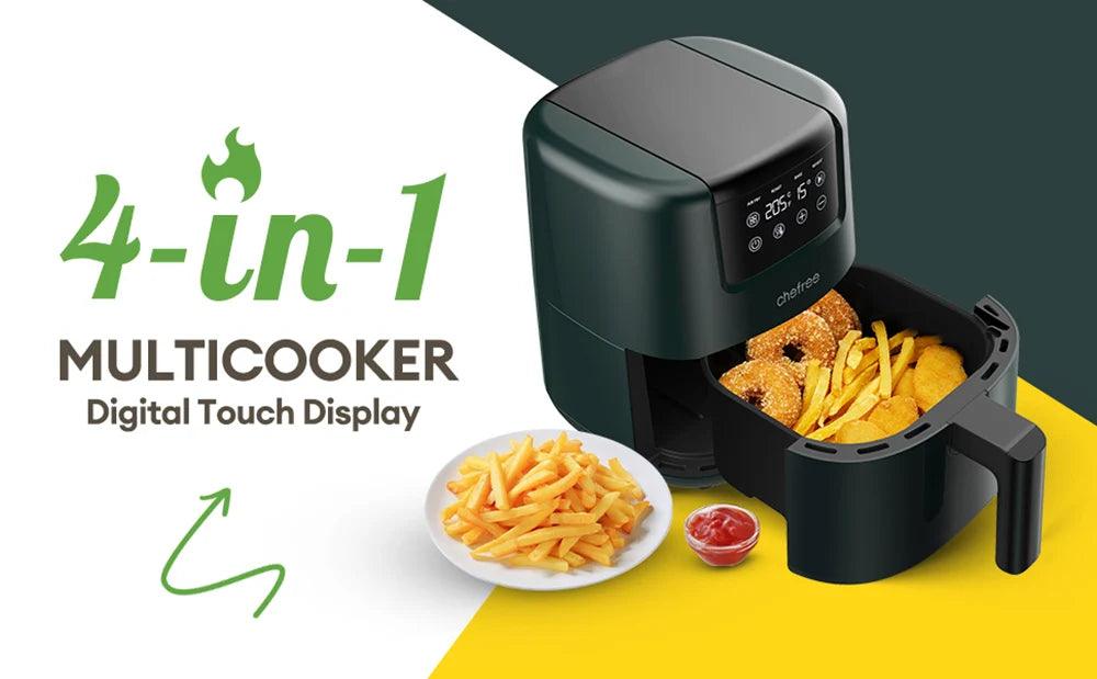 CHEFREE AF300 Air Fryer 2 Litre 4-in-1 Multicooker Digital Touchscreen Nonstick Dishwasher Safe Less Oil Low Noise 900W Power - Buy Cheaply Furniture