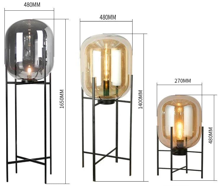 European Contemporary Residential Floor Light Living Room Modern Industrial Led Glass Table Night for Home Decor - Buy Cheaply Furniture