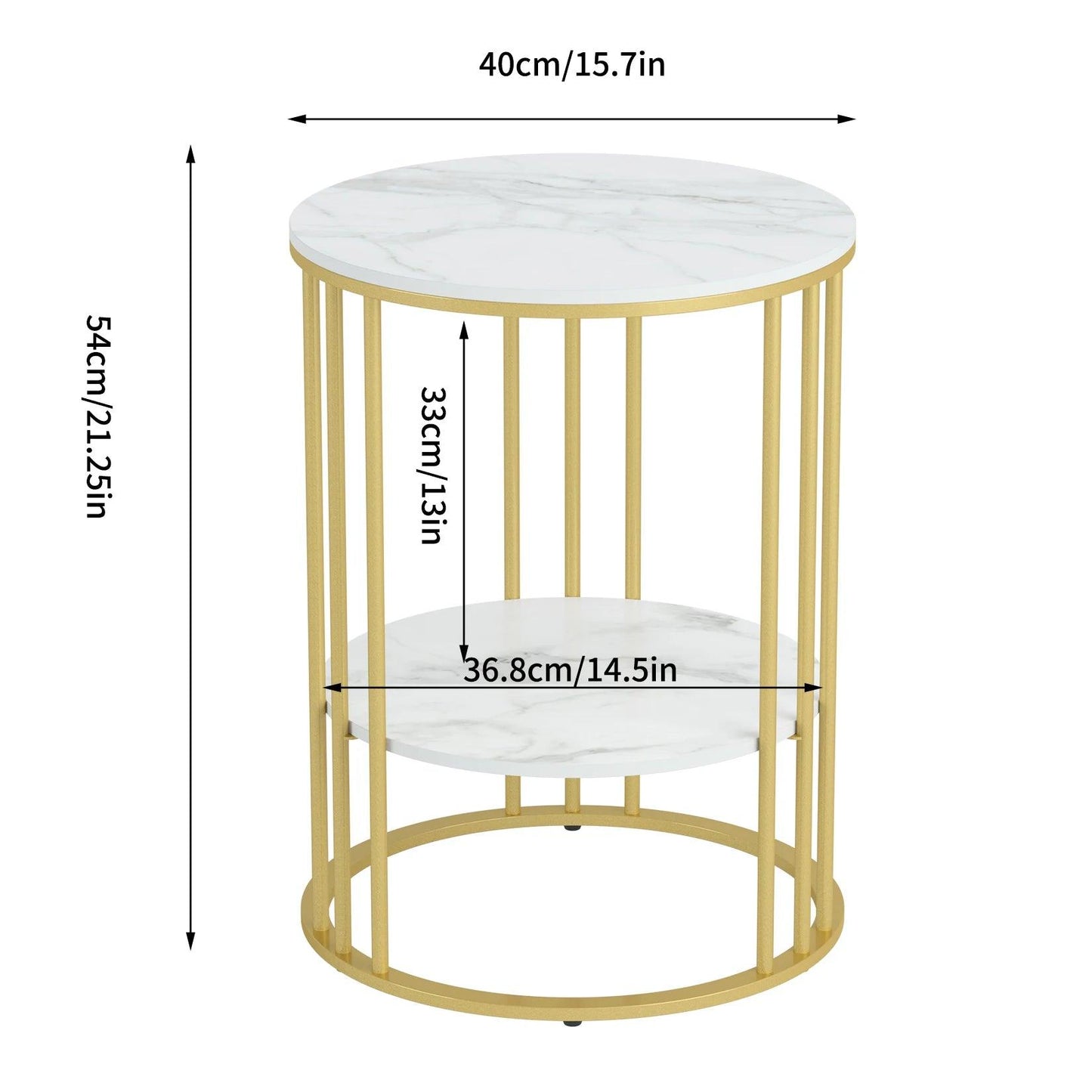 Round Marble Coffee Table Sofa Side Table Living Room Home Furniture Metal Frame 3 Colors - Buy Cheaply Furniture