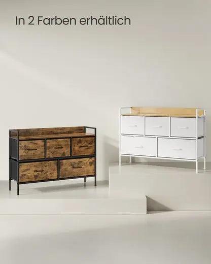 SONGMICS Dresser, wardrobe Bedroom, storage s wardrobe 5 fabric Drawers - Buy Cheaply Furniture