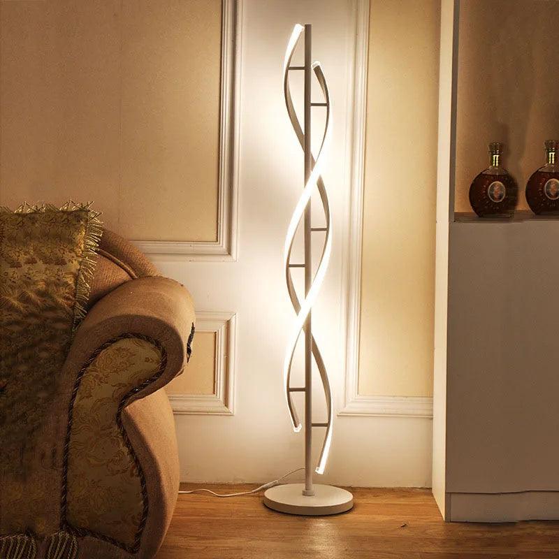 Nordic Postmodern LED Floor Lamp RGB Livingroom Bedroom Study Hotel Line Without Main Light Spiral Vertical Luxury Corner Lamps - Buy Cheaply Furniture