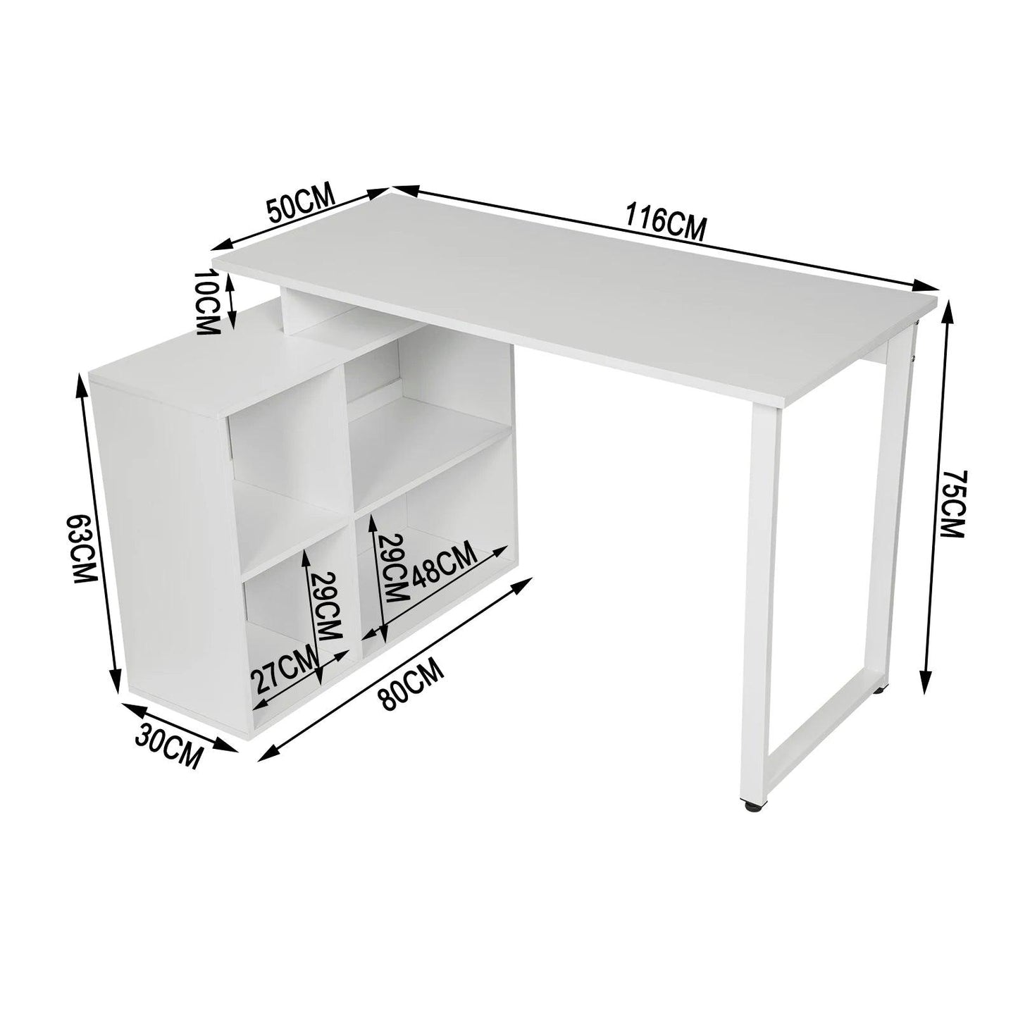 Computer Desk PC Office Table Workstation with Bookshelf Corner Gaming Table Study Writing Desk Home Office - Buy Cheaply Furniture