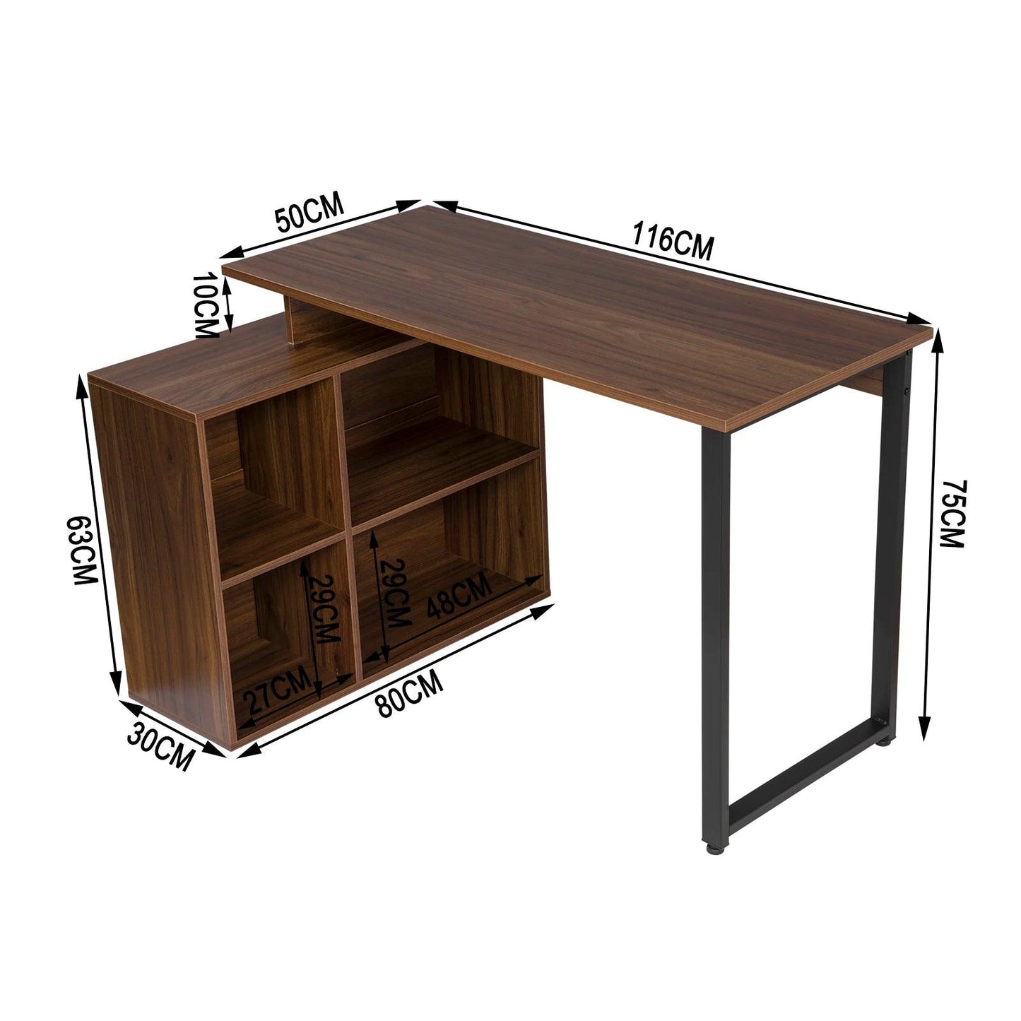 Computer Desk PC Office Table Workstation with Bookshelf Corner Gaming Table Study Writing Desk Home Office - Buy Cheaply Furniture